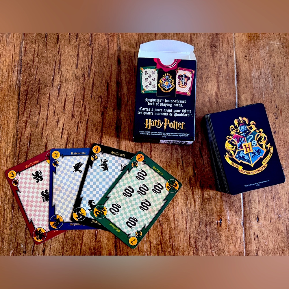 Harry Potter Hogwart’s Houses playing cards. New open box.
